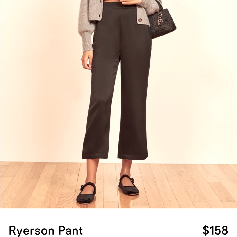 Reformation - Ryerson straight leg crop trouser